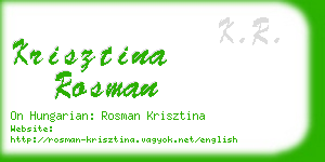 krisztina rosman business card